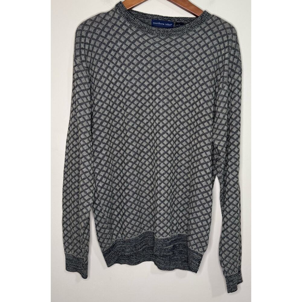 Northern Isles Men's Sweater Size Large Brown Lightweight Acrylic Rayon Nylon